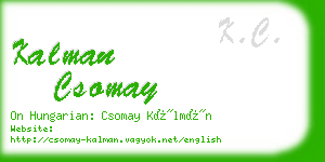 kalman csomay business card